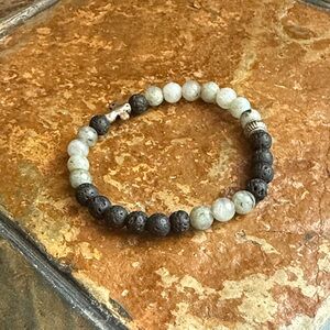 Moonstone Lava Bracelet